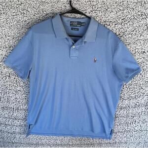 Ralph Lauren Mens Polo Shirt XL Blue Short Sleeve Multicolor Pony